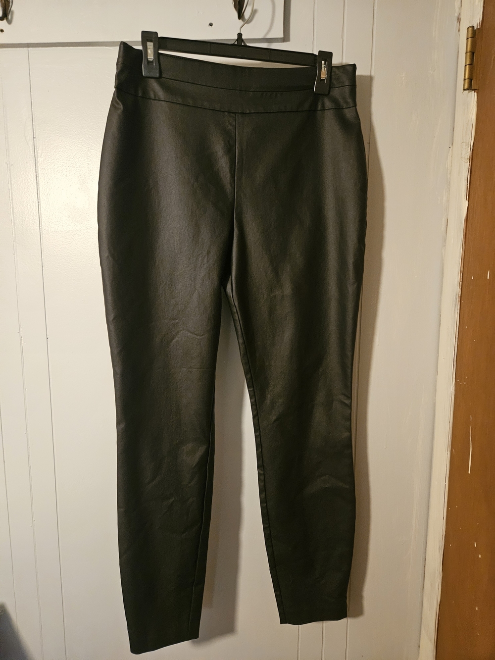 New York & Company Black Faux Leather Leggings